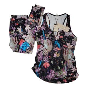 Calia by Carrie Underwood Floral Leggings & Tank Top Set - Size Small